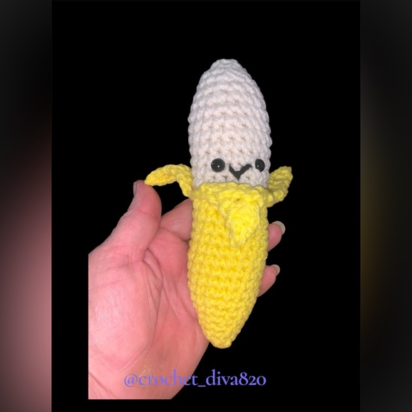 Hand Crafted Other - Hand Crafted Plush Stuffed Yellow Banana Toy